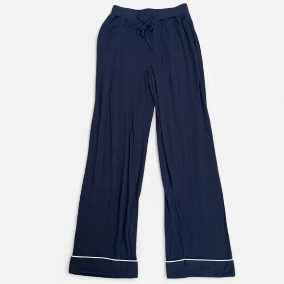 Cozy Earth Pajama Top & Pants Matching Two Piece Set in Navy XS - Picture 8 of 10